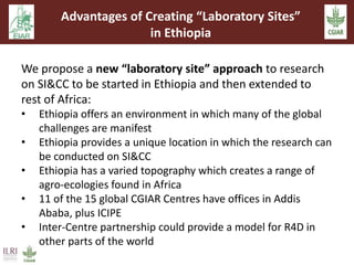 Sustainable intensification and climate change: An EARS-CGIAR Mega-program initiative in support of the Government of Ethiopia and the African Union