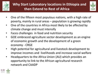 Sustainable intensification and climate change: An EARS-CGIAR Mega-program initiative in support of the Government of Ethiopia and the African Union