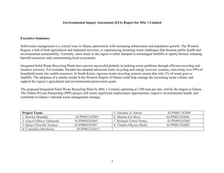 EIA REPORT FOR SOLID WASTE RECYCLING PLANT | PDF