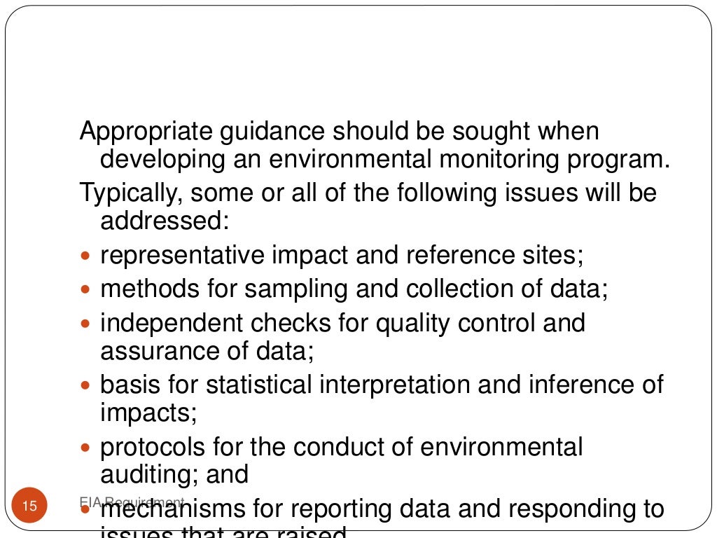 Eia requirements