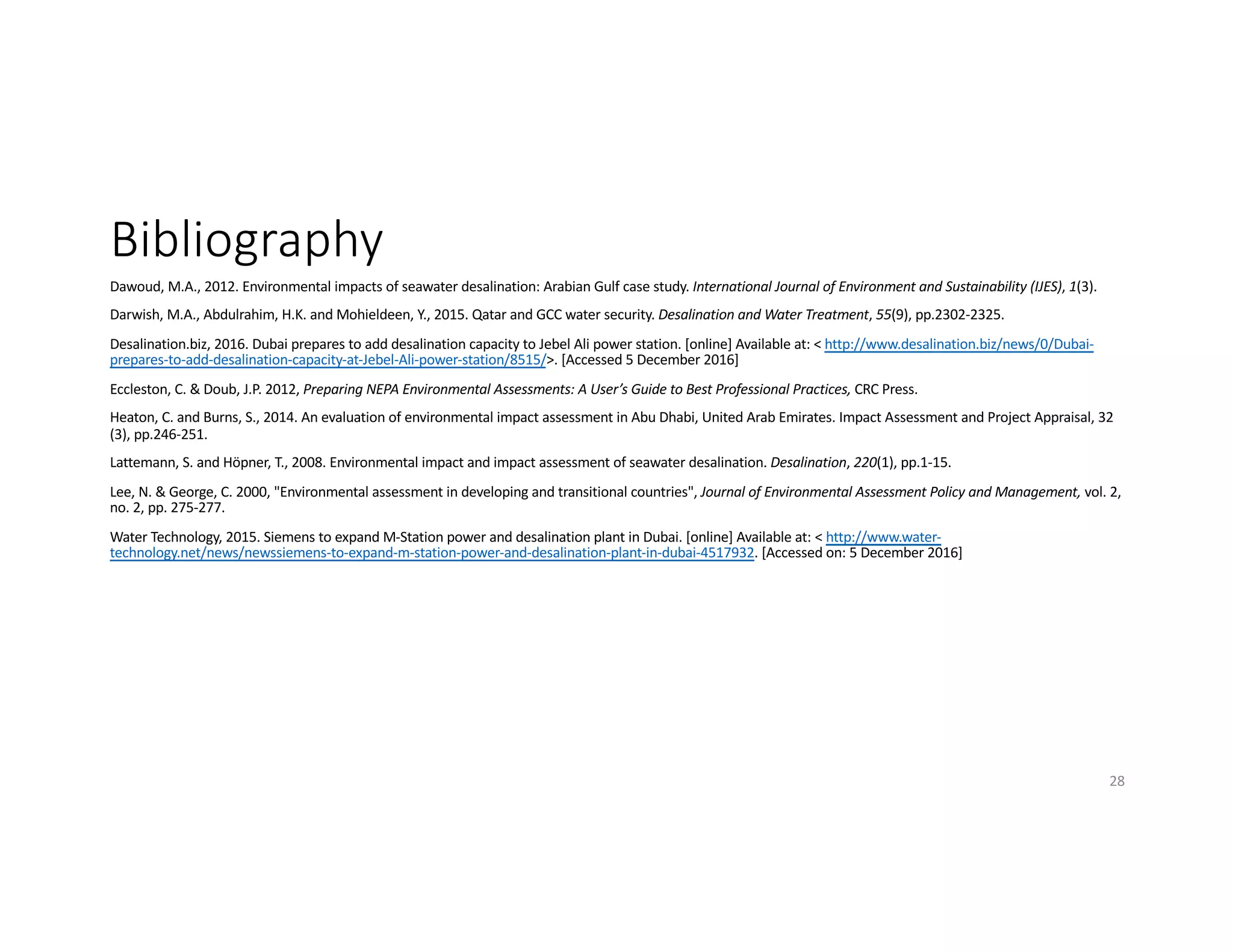 A Critical Post Operational Review: Environmental Impact Assessment for ...