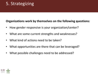 Gender responsive organizations