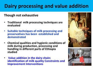 Experience at EIAR on Dairy Research and Development in Ethiopia