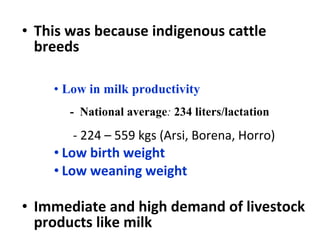 Experience at EIAR on Dairy Research and Development in Ethiopia