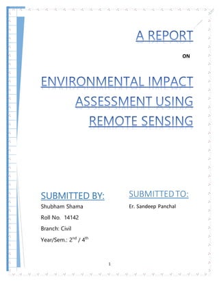 Environment Impact Assessment Using Remote Sensing | DOCX