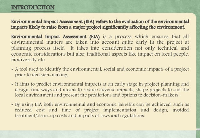 Environmental impact assessment business plan