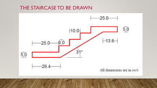 THE STAIRCASE TO BE DRAWN
 