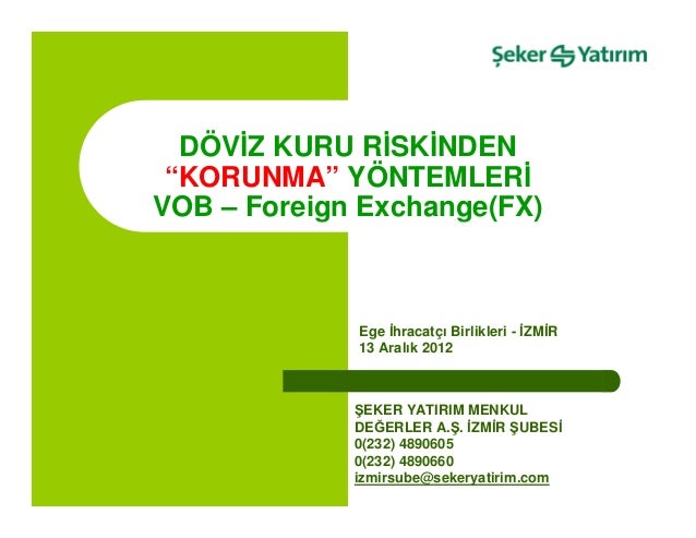 Eib Sekerbank Vob Fx Korunma Yontemleri