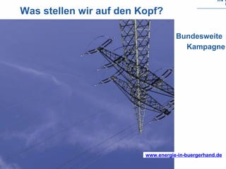 Was stellen wir auf den Kopf? Bundesweite Kampagne www.energie-in-buergerhand.de 