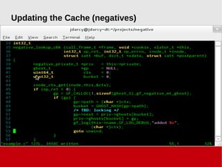 Updating the Cache (negatives)
 