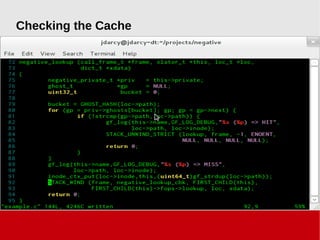Checking the Cache
 