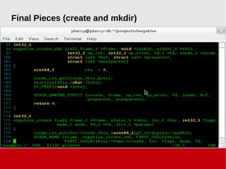 Final Pieces (create and mkdir)
 