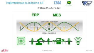 Implementação da Industria 4.0
3ª Etapa: Perceber e Agir
03/11/2016IOT Weekend Brasília
 