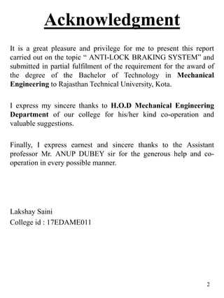 anti lock braking system