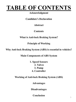 anti lock braking system