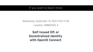 If you want to learn more
 