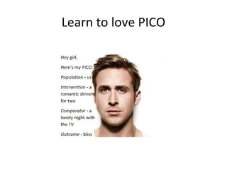 Learn to love PICO 
 