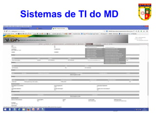 22
Sistemas de TI do MD
 