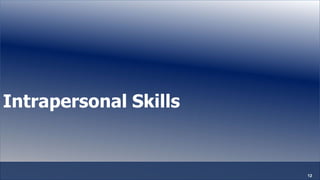 12
Intrapersonal Skills
12
 
