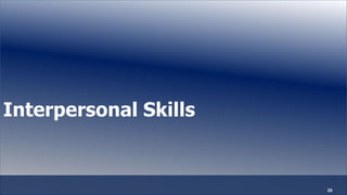 Interpersonal Skills
20
 