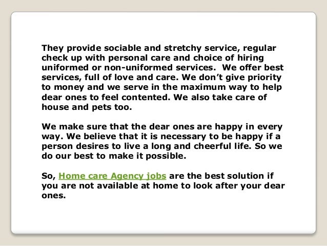 Home Care Agencies Jobs