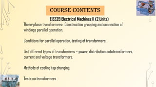 Comprehensive Study of Electrical Machines II: Transformers and Three ...