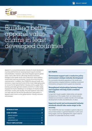 Building better apparel value chains in least developed countries | PDF