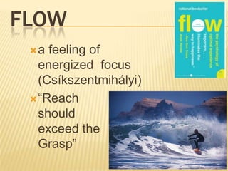 Mastery & ePortfolios (2)ePortfolio:FlowShowcasing AchievementsIncreased self-awareness and self-understanding“Only engagement can produce Mastery.” (Pink, 2009, p.111) 