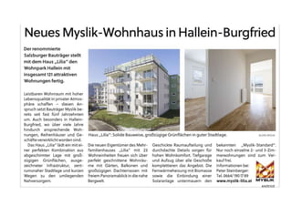 Fetigstellung der Eigentumswohnungen im Haus Lilia in Hallein