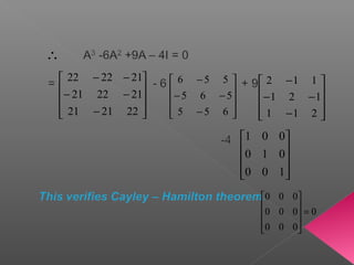 ∴










−
−−
−−
222121
212221
212222










−
−−
−
655
565
556










−
−−
−
211
121
112










100
010
001
0
000
000
000
=










 