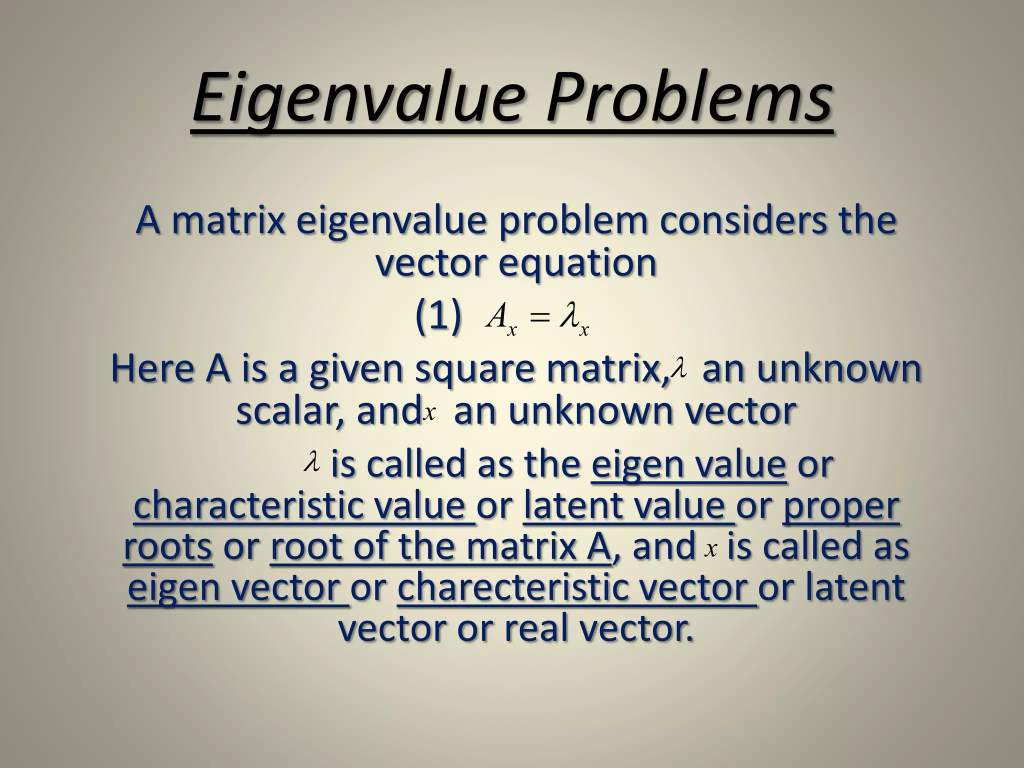 Eigenvalue problems .ppt | Physics | Science