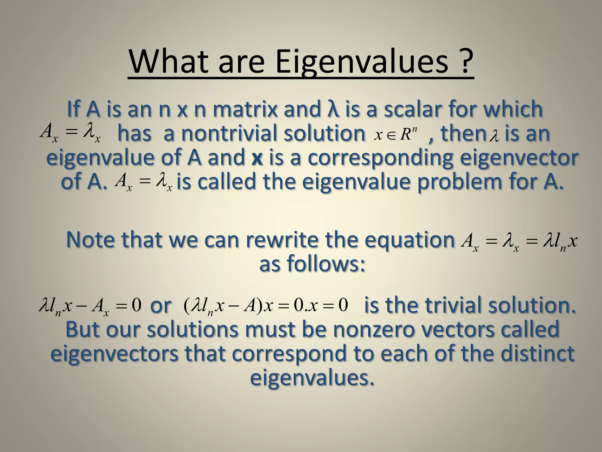Eigenvalue problems .ppt | Physics | Science