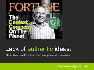 Eight Deadly Sins Of Web 2.0 Start-Ups - Idris Mootee
