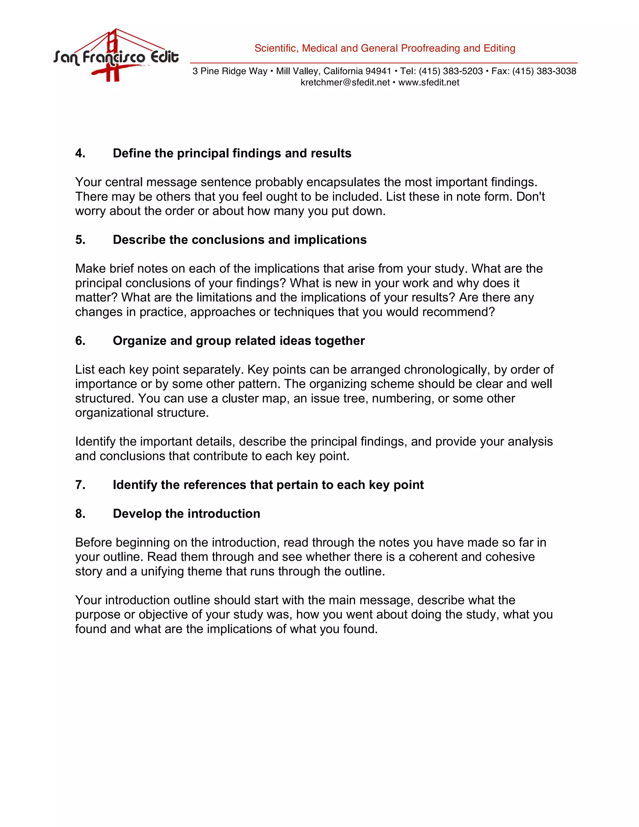 Eight Steps To Developing An Effective Outline