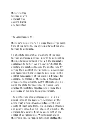 Eighteenth-Century Society and Culture a The Aristocracy.docx