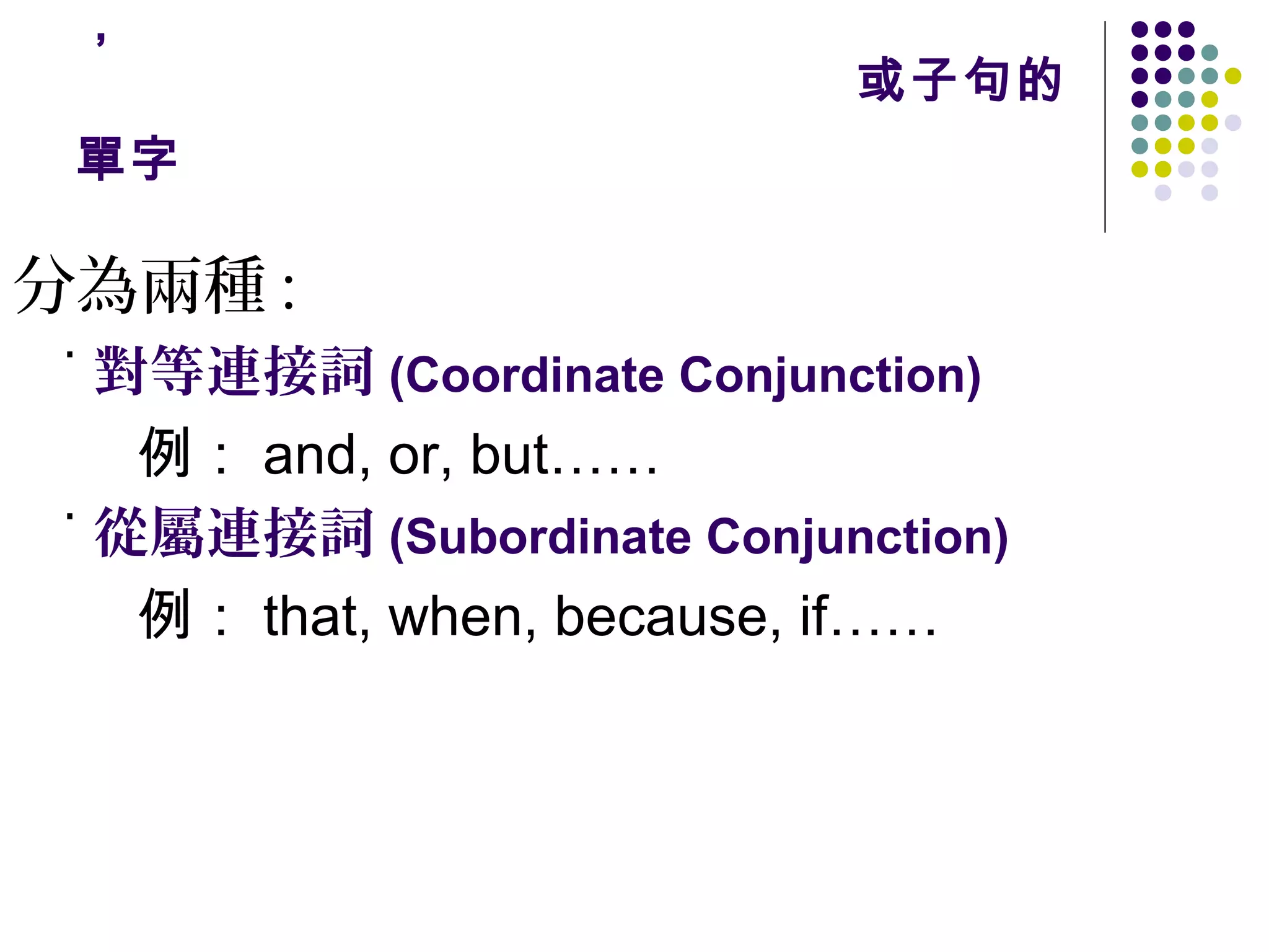 八大詞類(Eight parts of speech) | PPT