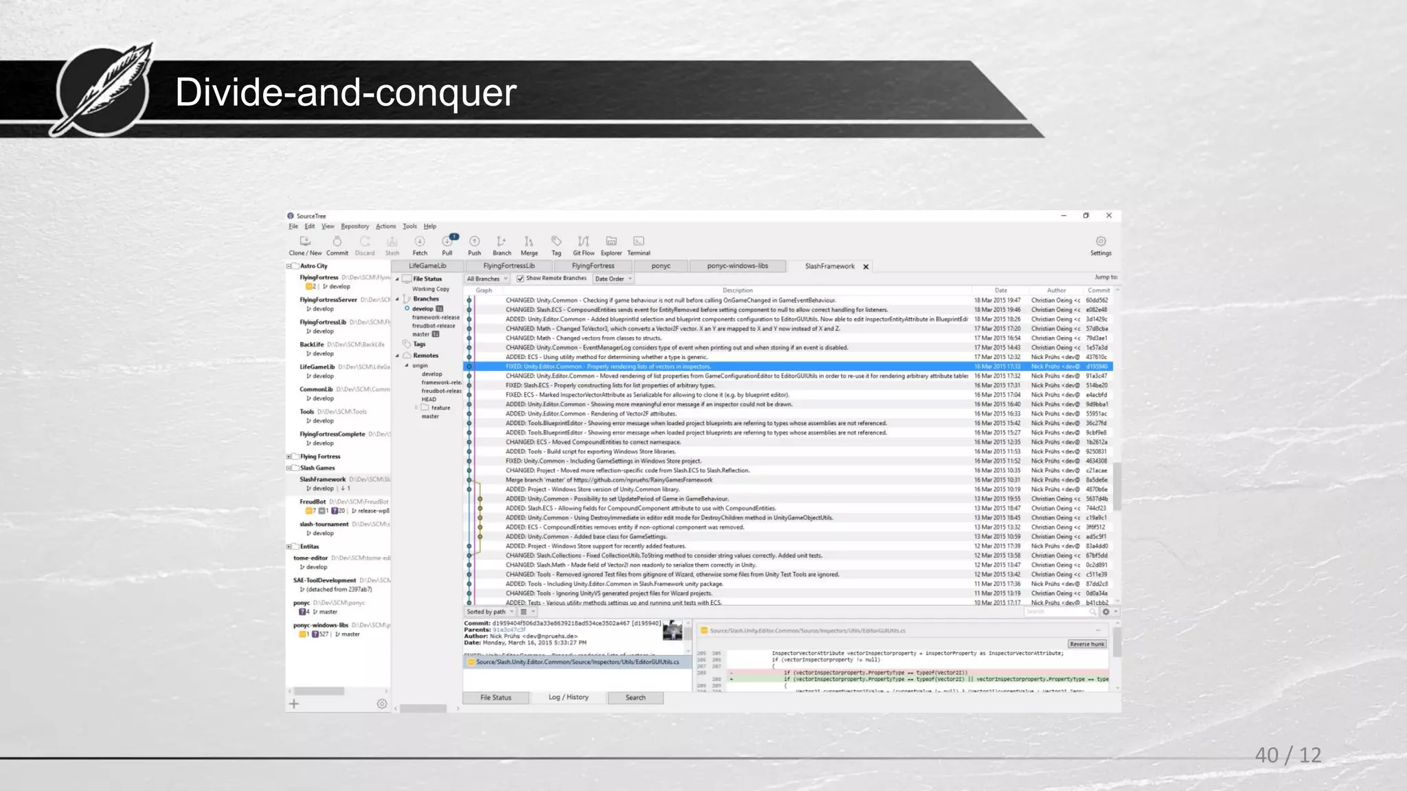 Divide-and-conquer
40 / 12
 