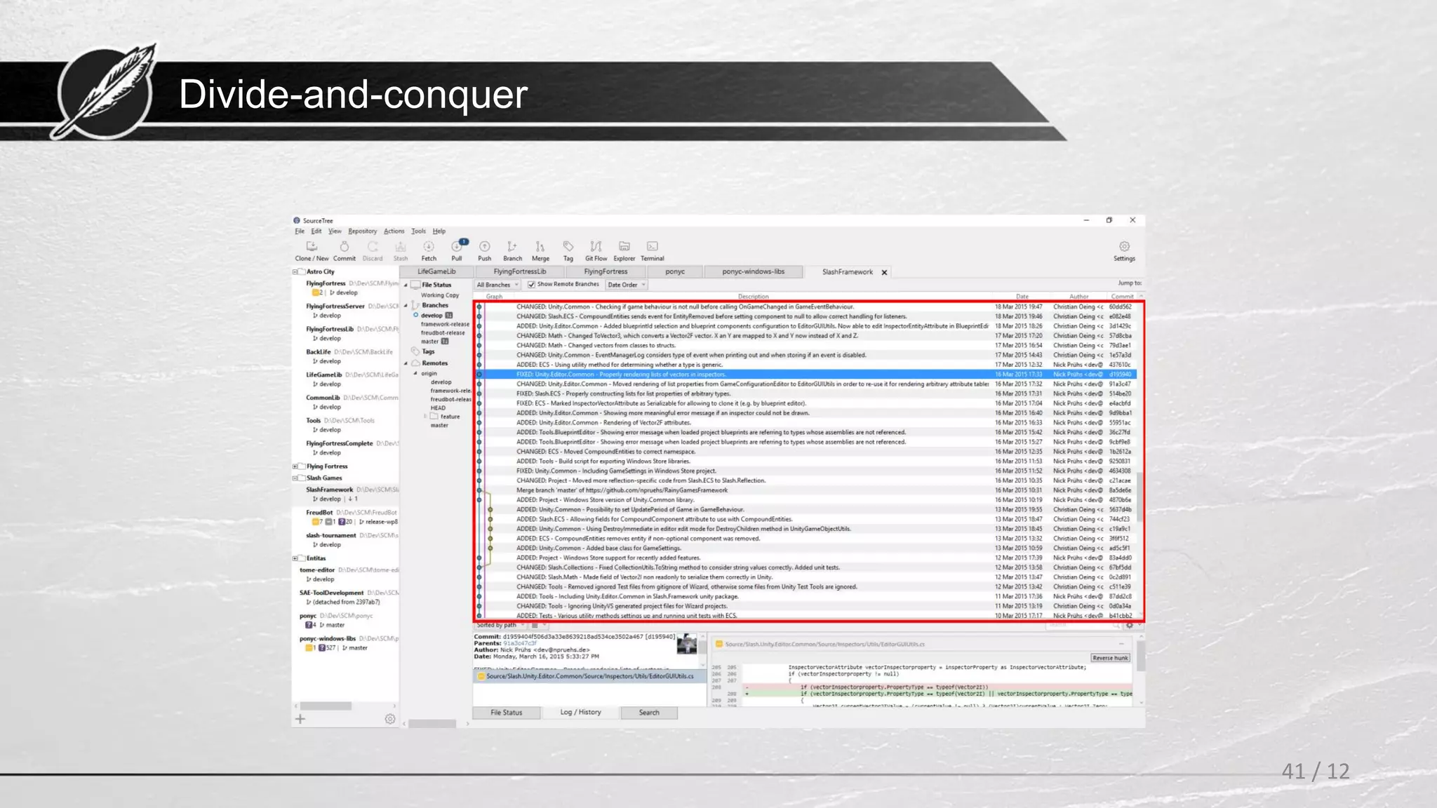 Divide-and-conquer
41 / 12
 
