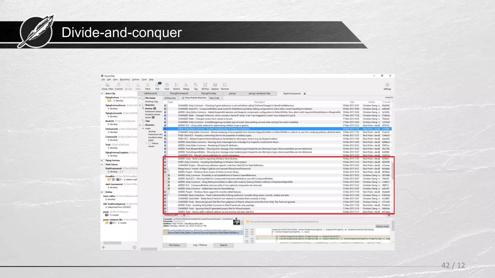 Divide-and-conquer
42 / 12
 