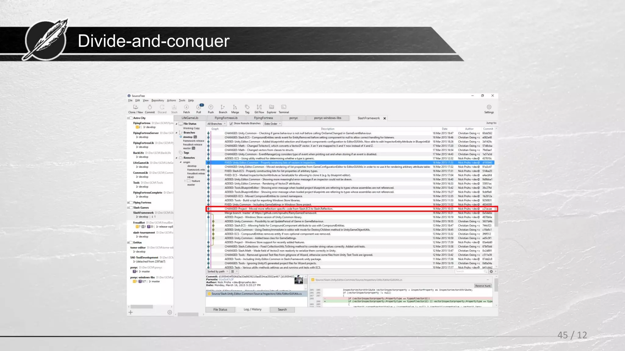 Divide-and-conquer
45 / 12
 