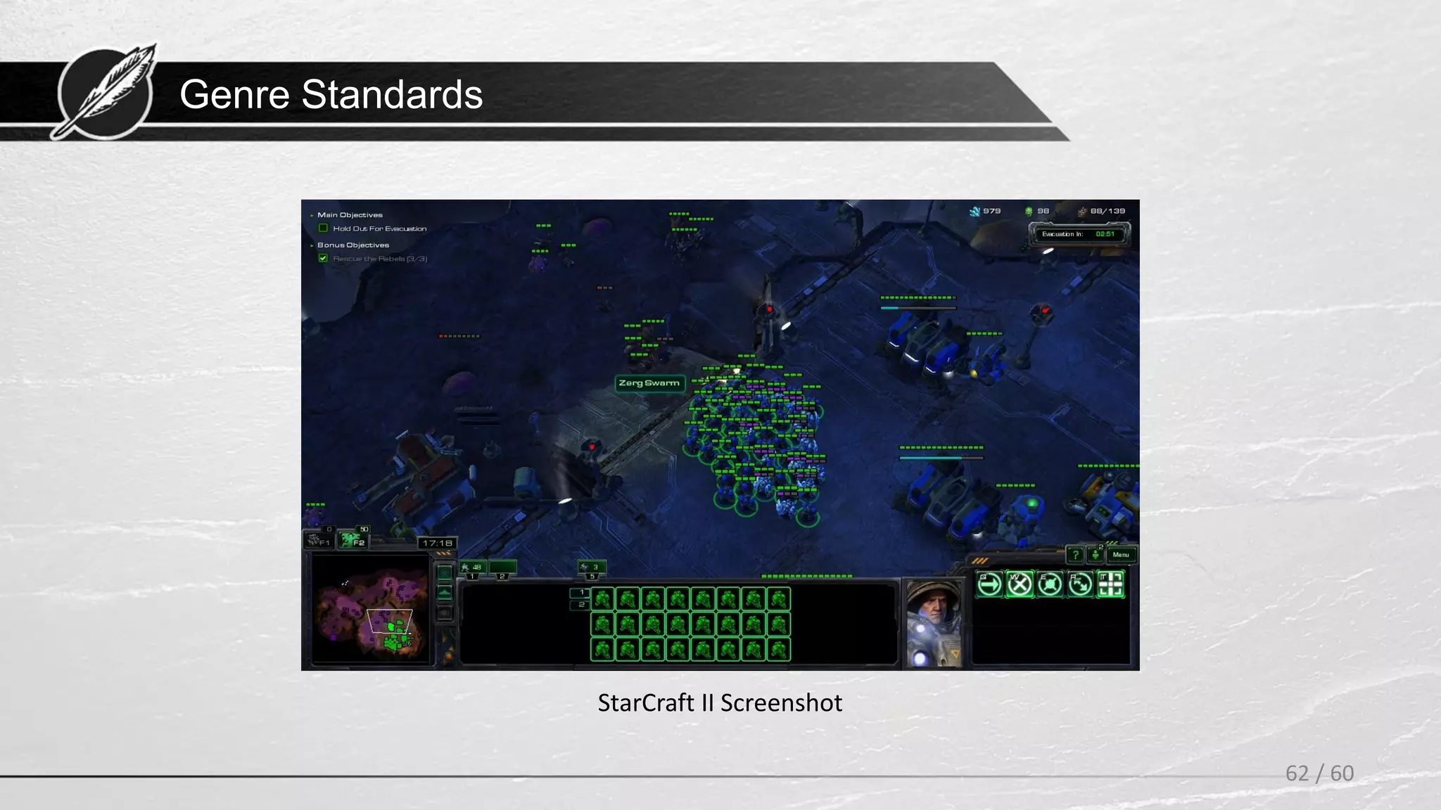 Genre Standards
62 / 60
StarCraft II Screenshot
 
