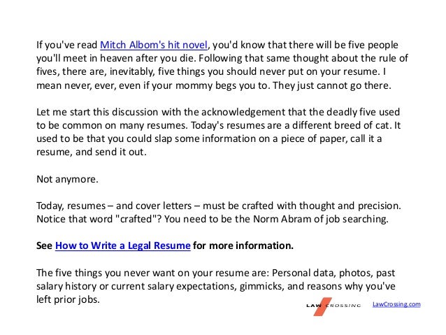 rules for cover letters