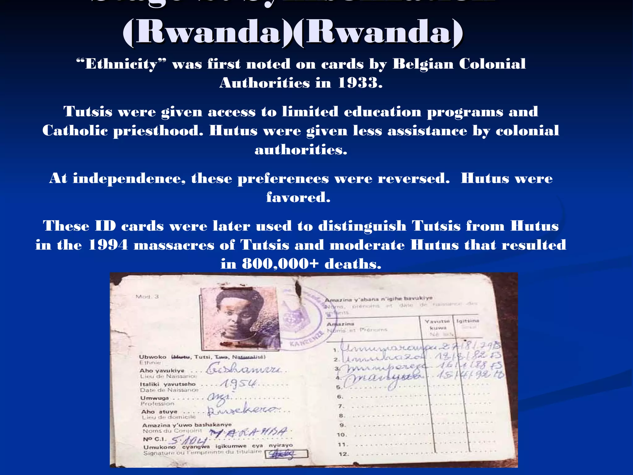 Eight Stages of Genocide | PPT