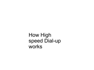 How High speed Dial-up works 