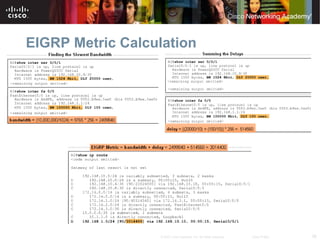 38© 2007 Cisco Systems, Inc. All rights reserved. Cisco Public
EIGRP Metric Calculation
 
