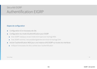 Protocole EIGRP

Sécurité
 