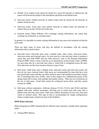 Eigrp and ospf comparison | DOCX