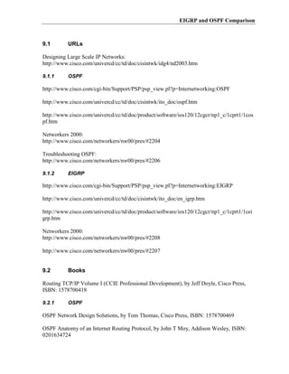 Eigrp and ospf comparison | DOCX