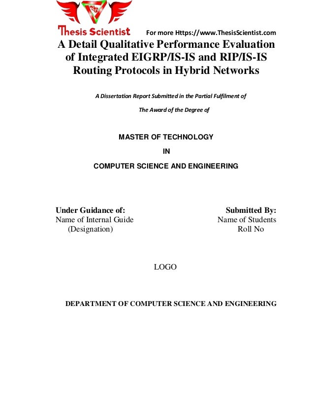 Master thesis evaluation