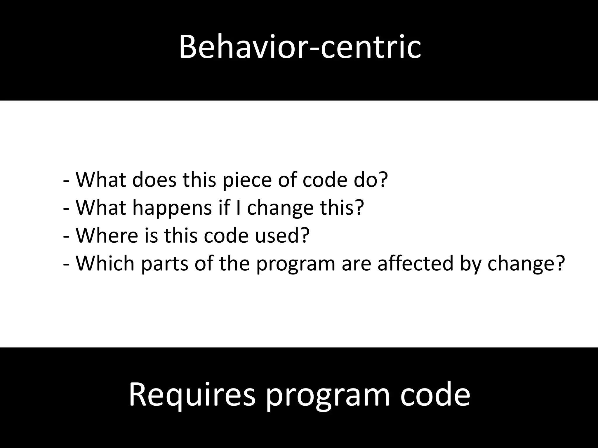  Software metricsPresentation toolsVisualisations